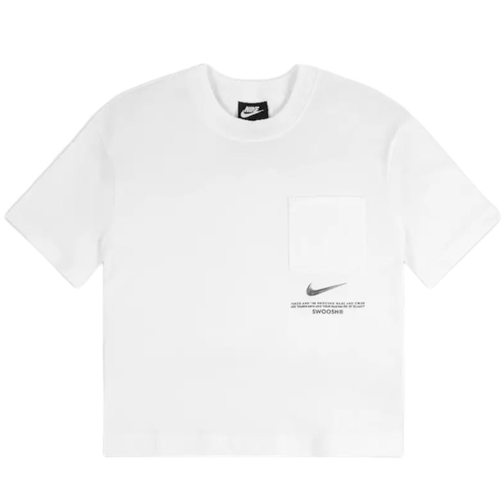Nike Women's White Cropped Tee Tees - Short Sleeve Athleisure Gym Size S